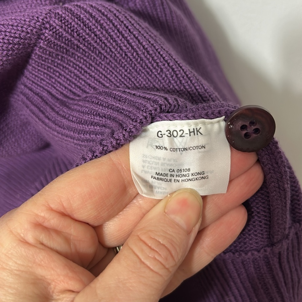Vtg Descante Purple Cable Knit Women's Golf Sweater Vest Size XL - Picture 4 of 5